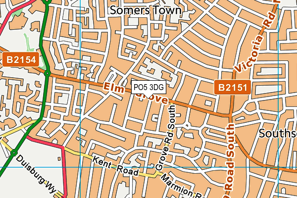 PO5 3DG map - OS VectorMap District (Ordnance Survey)