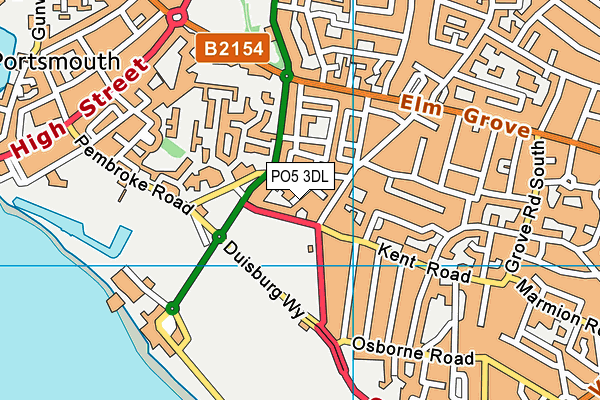 PO5 3DL map - OS VectorMap District (Ordnance Survey)