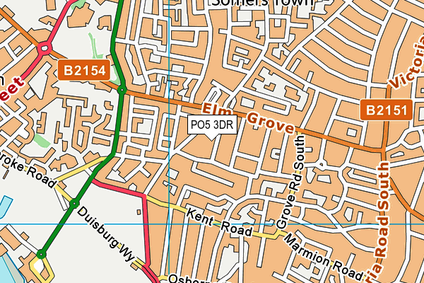 PO5 3DR map - OS VectorMap District (Ordnance Survey)