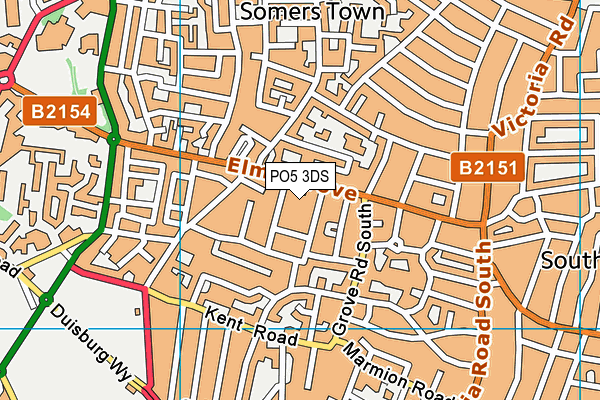 PO5 3DS map - OS VectorMap District (Ordnance Survey)