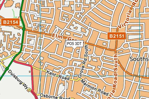 PO5 3DT map - OS VectorMap District (Ordnance Survey)