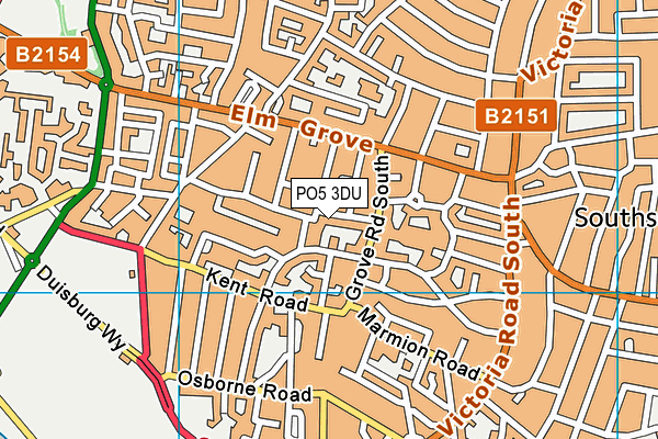 PO5 3DU map - OS VectorMap District (Ordnance Survey)