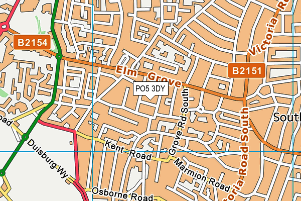 PO5 3DY map - OS VectorMap District (Ordnance Survey)