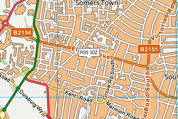 PO5 3DZ map - OS VectorMap District (Ordnance Survey)