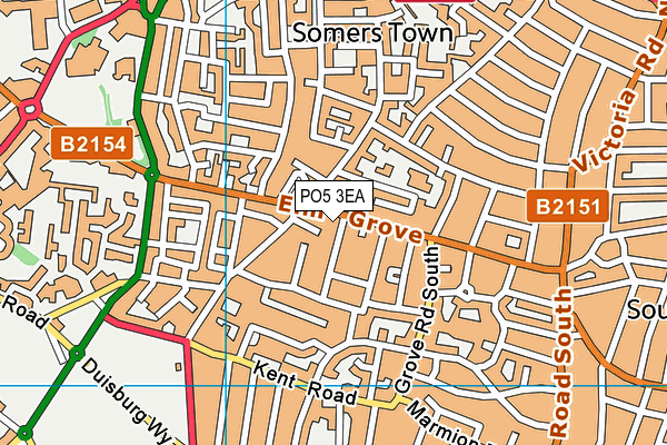 PO5 3EA map - OS VectorMap District (Ordnance Survey)