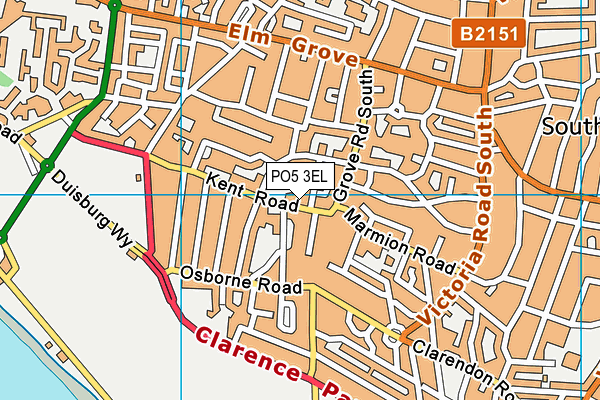 PO5 3EL map - OS VectorMap District (Ordnance Survey)