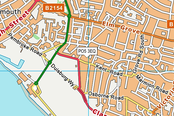 Portsmouth High School map (PO5 3EQ) - OS VectorMap District (Ordnance Survey)