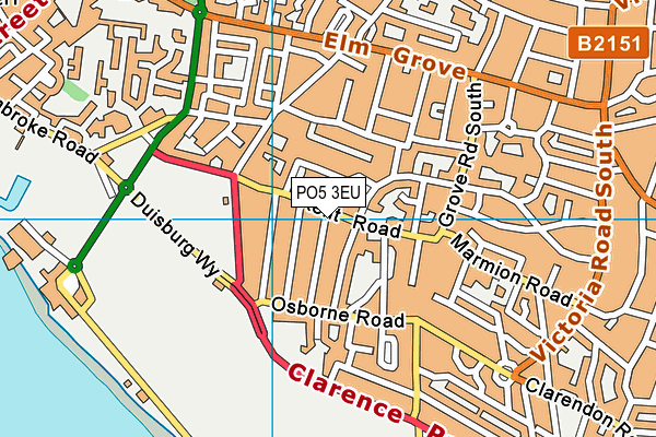 PO5 3EU map - OS VectorMap District (Ordnance Survey)