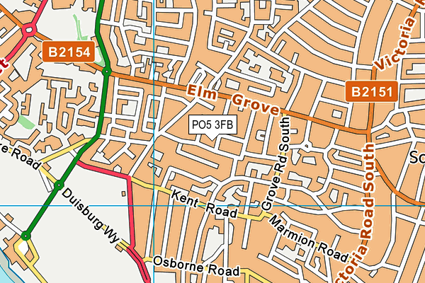 PO5 3FB map - OS VectorMap District (Ordnance Survey)