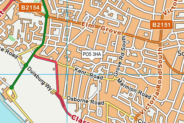 PO5 3HA map - OS VectorMap District (Ordnance Survey)