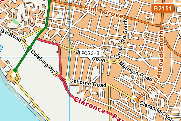 PO5 3HB map - OS VectorMap District (Ordnance Survey)