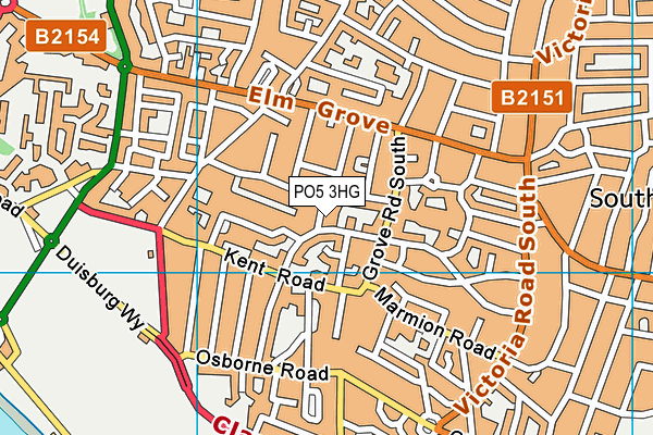 PO5 3HG map - OS VectorMap District (Ordnance Survey)