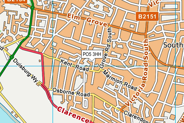 PO5 3HH map - OS VectorMap District (Ordnance Survey)