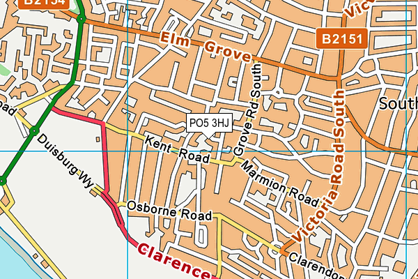 PO5 3HJ map - OS VectorMap District (Ordnance Survey)