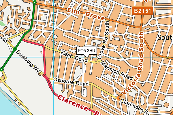 PO5 3HU map - OS VectorMap District (Ordnance Survey)