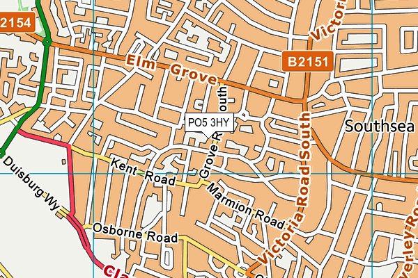 PO5 3HY map - OS VectorMap District (Ordnance Survey)