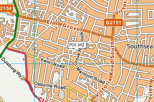 PO5 3HZ map - OS VectorMap District (Ordnance Survey)