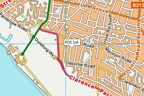 PO5 3JA map - OS VectorMap District (Ordnance Survey)