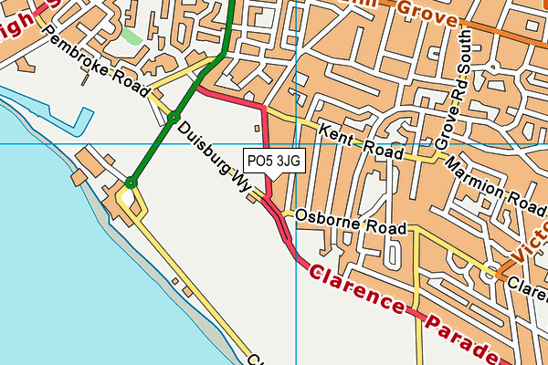 PO5 3JG map - OS VectorMap District (Ordnance Survey)