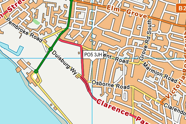 PO5 3JH map - OS VectorMap District (Ordnance Survey)