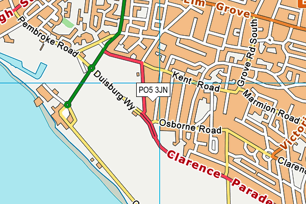 PO5 3JN map - OS VectorMap District (Ordnance Survey)