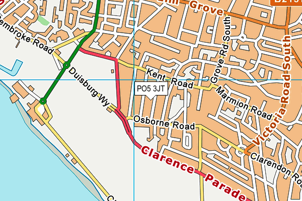 PO5 3JT map - OS VectorMap District (Ordnance Survey)
