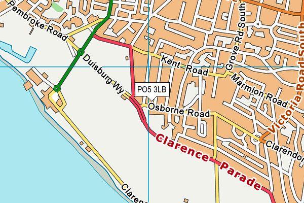 PO5 3LB map - OS VectorMap District (Ordnance Survey)