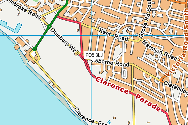 PO5 3LJ map - OS VectorMap District (Ordnance Survey)