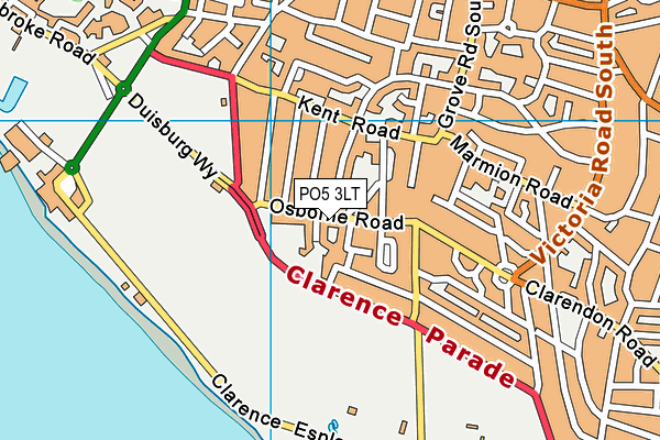 PO5 3LT map - OS VectorMap District (Ordnance Survey)