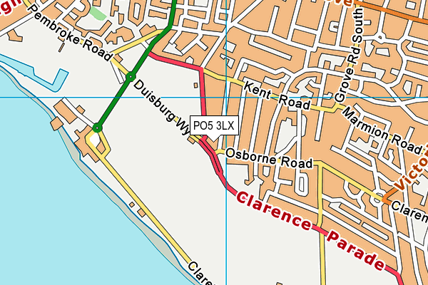 PO5 3LX map - OS VectorMap District (Ordnance Survey)