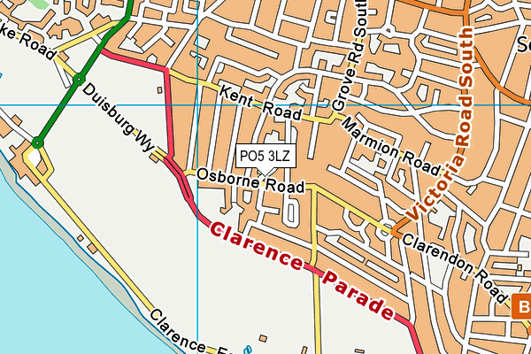 PO5 3LZ map - OS VectorMap District (Ordnance Survey)