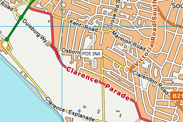 PO5 3NA map - OS VectorMap District (Ordnance Survey)