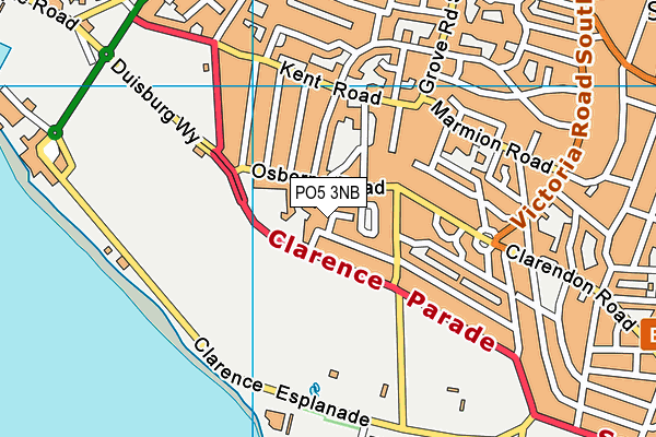 PO5 3NB map - OS VectorMap District (Ordnance Survey)