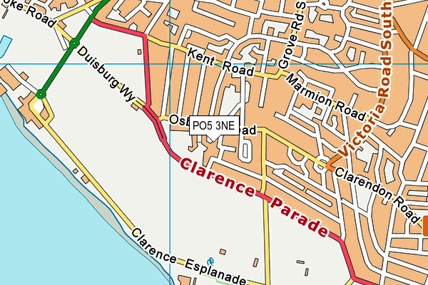 PO5 3NE map - OS VectorMap District (Ordnance Survey)