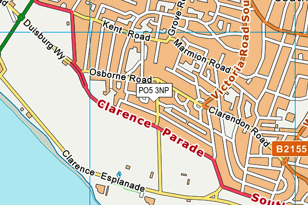 PO5 3NP map - OS VectorMap District (Ordnance Survey)