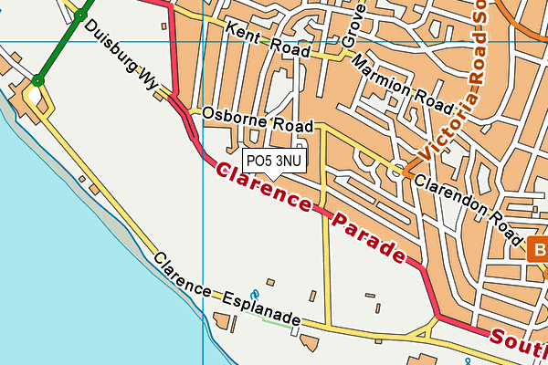 PO5 3NU map - OS VectorMap District (Ordnance Survey)