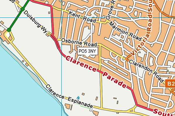 PO5 3NY map - OS VectorMap District (Ordnance Survey)