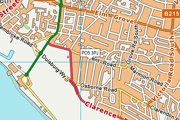 PO5 3PJ map - OS VectorMap District (Ordnance Survey)