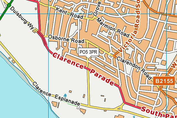 PO5 3PR map - OS VectorMap District (Ordnance Survey)