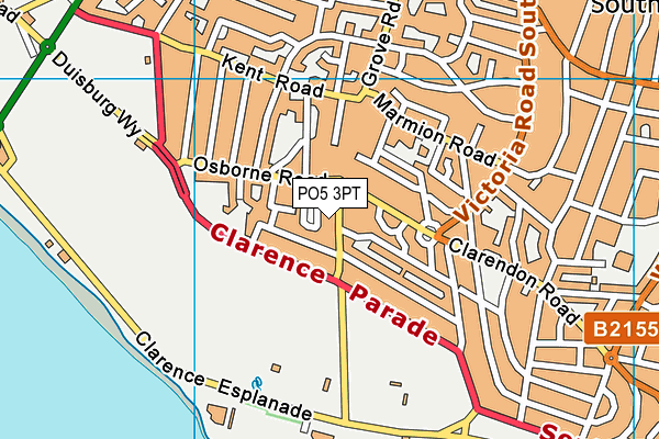 PO5 3PT map - OS VectorMap District (Ordnance Survey)