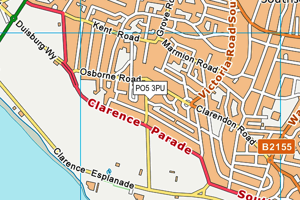 PO5 3PU map - OS VectorMap District (Ordnance Survey)