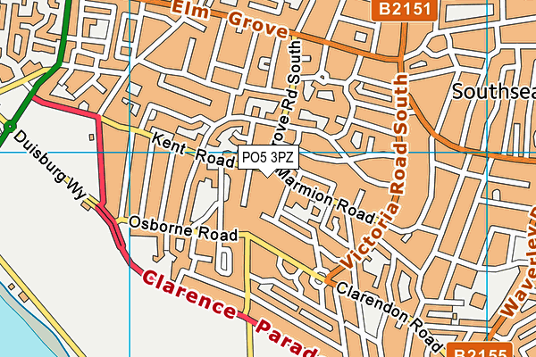 PO5 3PZ map - OS VectorMap District (Ordnance Survey)