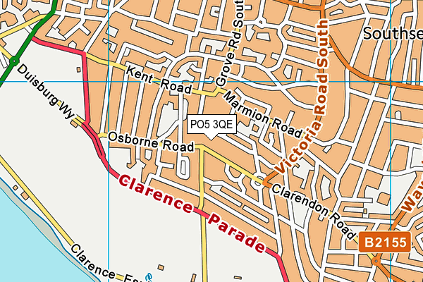 PO5 3QE map - OS VectorMap District (Ordnance Survey)