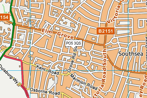 PO5 3QS map - OS VectorMap District (Ordnance Survey)