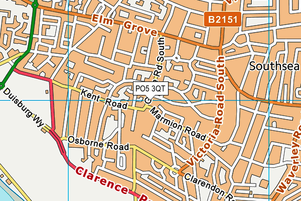 PO5 3QT map - OS VectorMap District (Ordnance Survey)