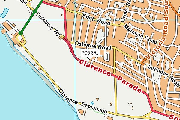 PO5 3RJ map - OS VectorMap District (Ordnance Survey)