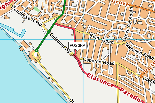PO5 3RP map - OS VectorMap District (Ordnance Survey)