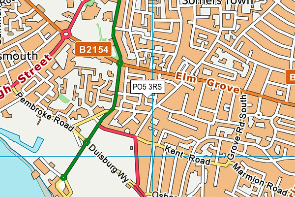 PO5 3RS map - OS VectorMap District (Ordnance Survey)