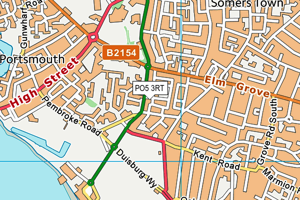 PO5 3RT map - OS VectorMap District (Ordnance Survey)