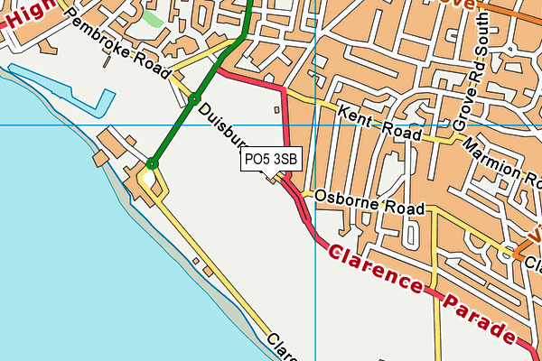 PO5 3SB map - OS VectorMap District (Ordnance Survey)